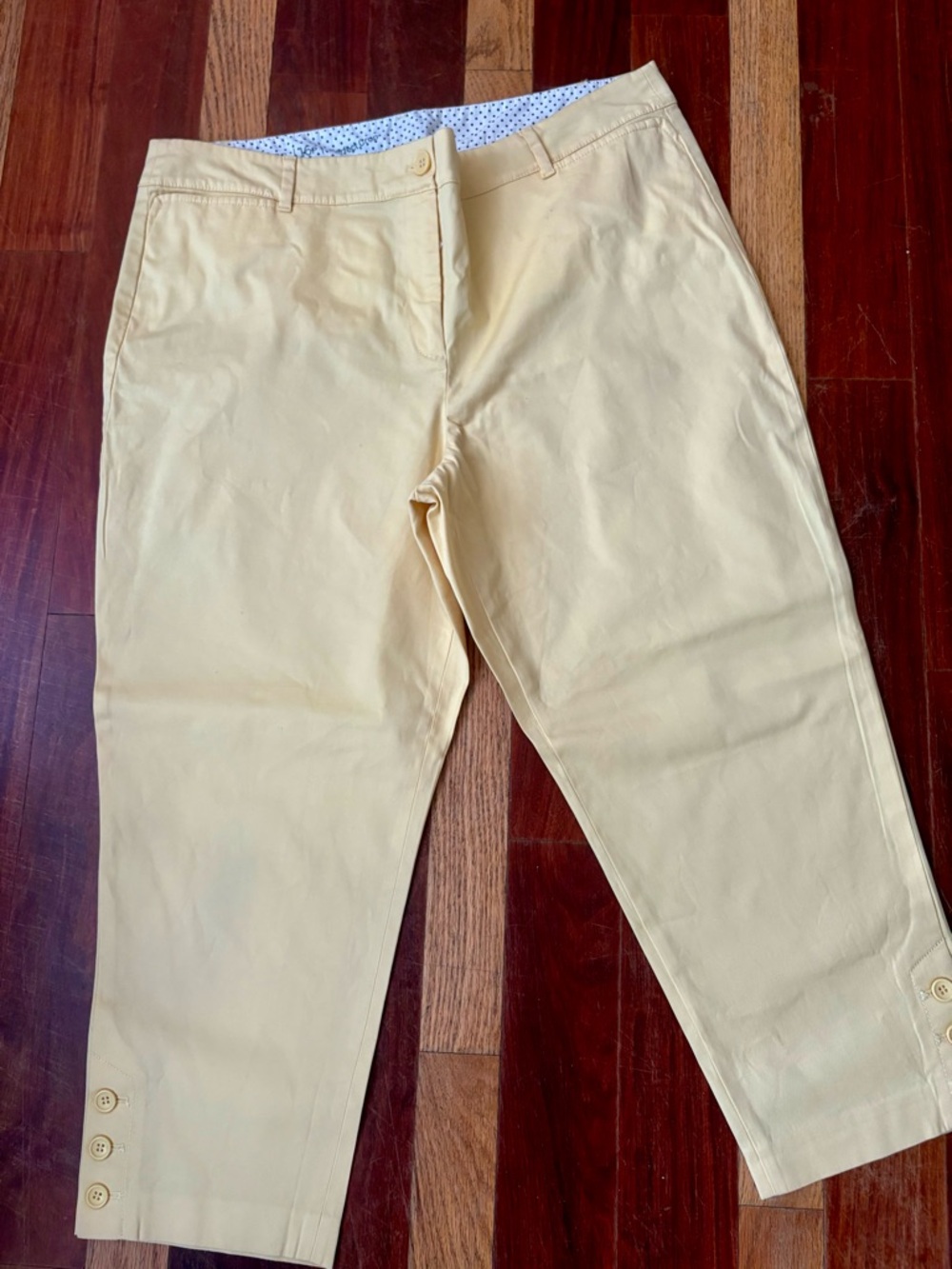 Talbots Perfect Crop Yellow Chino Cropped Pants 16P